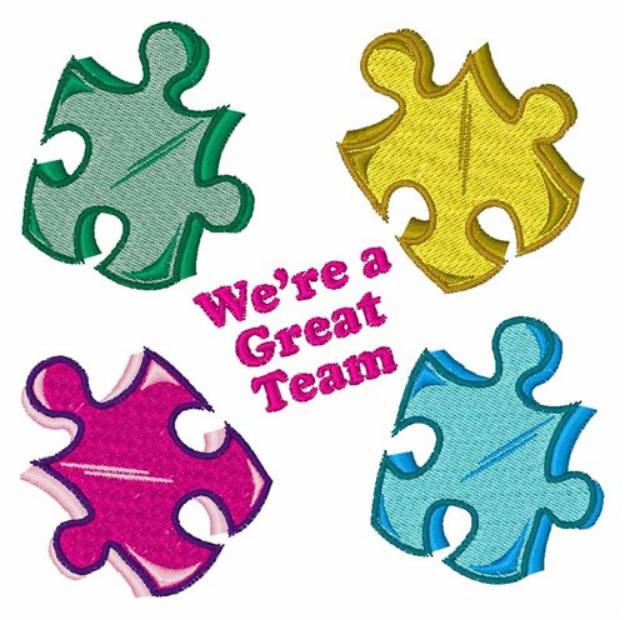 Picture of Great Team Machine Embroidery Design