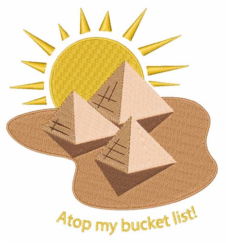 Bucket List Machine Embroidery Design