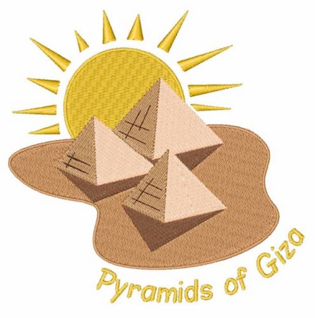 Picture of Pyramids Of Giza Machine Embroidery Design