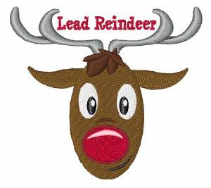 Picture of Lead Reindeer Machine Embroidery Design