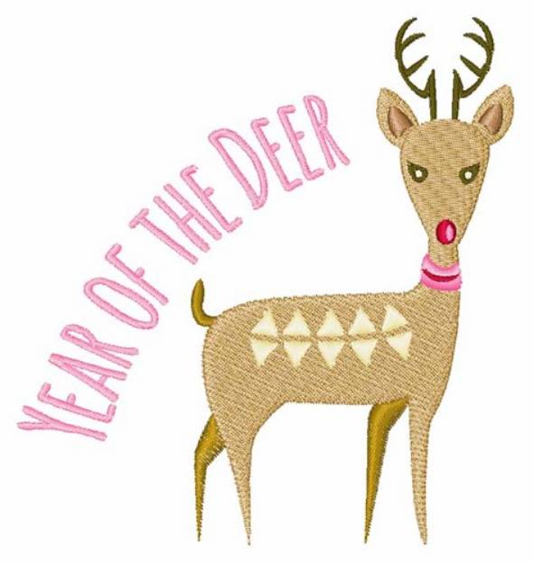 Picture of Year Of Deer Machine Embroidery Design