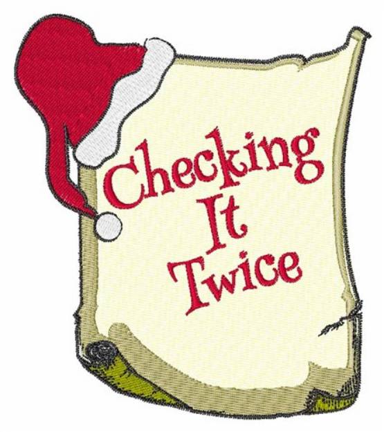 Picture of Checking It Twice Machine Embroidery Design
