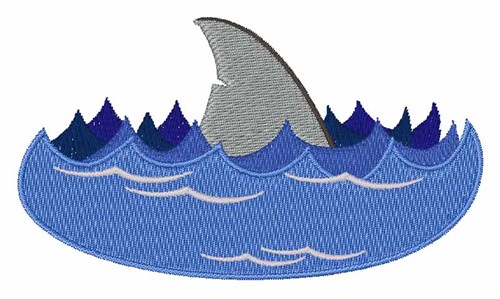 Shark Fin Machine Embroidery Design