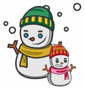 Picture of Winter Snowmen Machine Embroidery Design