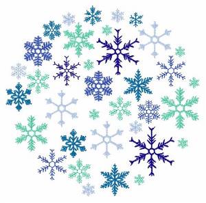 Picture of Snowflake Ball Machine Embroidery Design