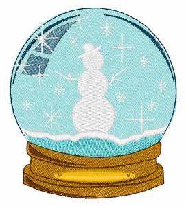 Picture of Snowman Globe Machine Embroidery Design