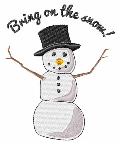 Bring On Snow Machine Embroidery Design