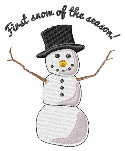 First Snow Machine Embroidery Design