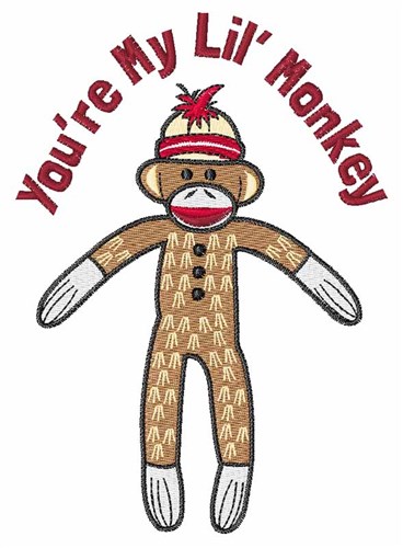 Lil Monkey Machine Embroidery Design