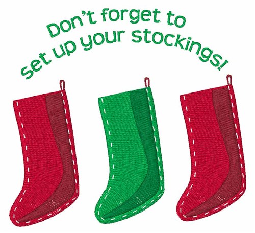 Set Up Stockings Machine Embroidery Design