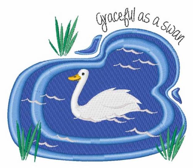 Picture of Graceful As Swan Machine Embroidery Design