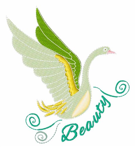Beauty Swan Machine Embroidery Design