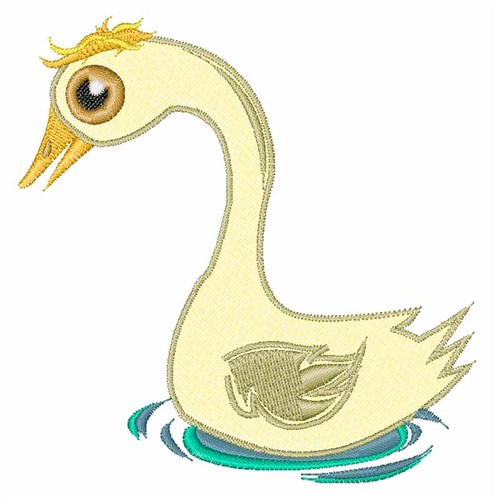 Cartoon Swan Machine Embroidery Design