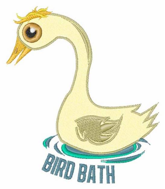 Picture of Bird Bath Machine Embroidery Design