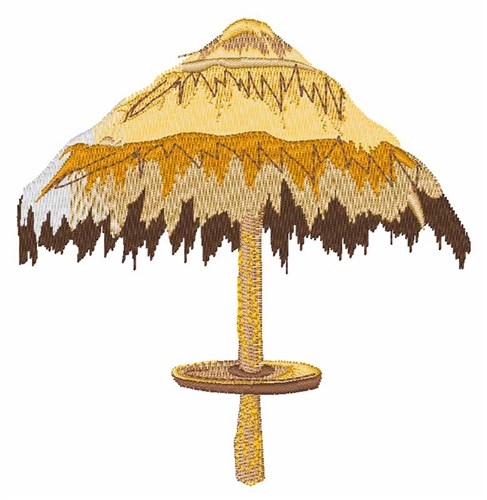 Tiki Umbrella Machine Embroidery Design