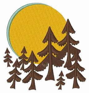 Picture of Moon & Trees Machine Embroidery Design