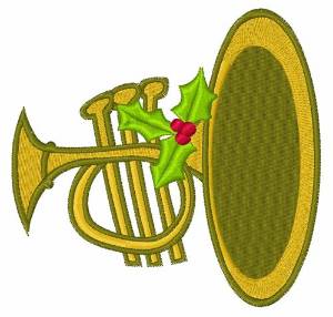 Picture of Xmas Horn Machine Embroidery Design