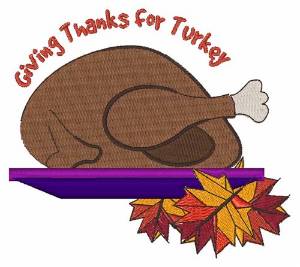 Picture of Thanks For Turkey Machine Embroidery Design