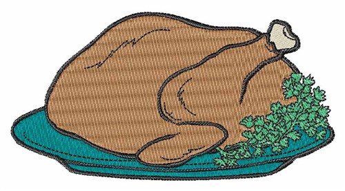 Cooked Turkey Machine Embroidery Design