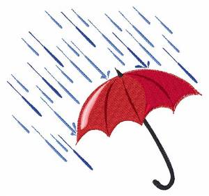 Picture of Rain Umbrella Machine Embroidery Design