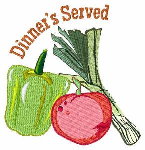 Picture of Dinners Served Machine Embroidery Design