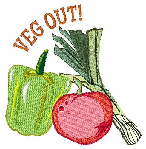 Veg Out Machine Embroidery Design