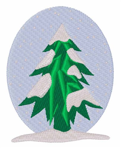 Snowy Tree Machine Embroidery Design