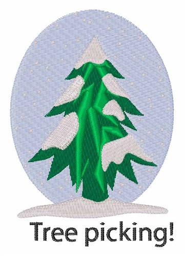 Tree Picking Machine Embroidery Design