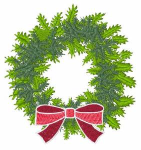 Picture of Holiday Wreath Machine Embroidery Design