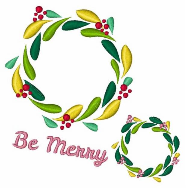 Picture of Be Merry Machine Embroidery Design