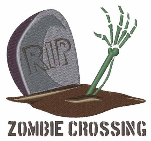 Picture of Zombie Crossing Machine Embroidery Design
