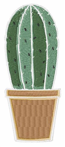 Potted Cactus Machine Embroidery Design