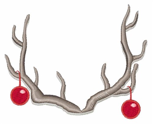 Reindeer Antlers Machine Embroidery Design