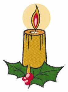 Picture of Holiday Candle Machine Embroidery Design