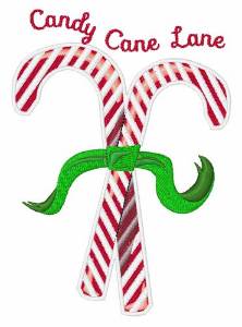 Picture of Candy Cane Lane Machine Embroidery Design