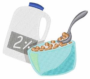 Picture of Milk & Cereal Machine Embroidery Design