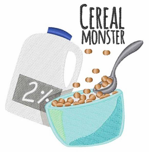Picture of Cereal Monster Machine Embroidery Design
