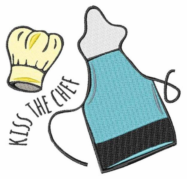 Picture of Kiss The Chef Machine Embroidery Design