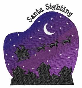 Picture of Santa Sighting Machine Embroidery Design