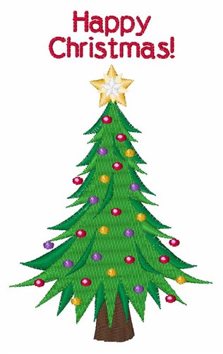 Happy Christmas Machine Embroidery Design