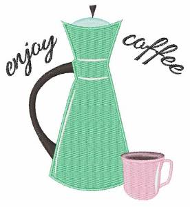 Picture of Enjoy Coffee Machine Embroidery Design