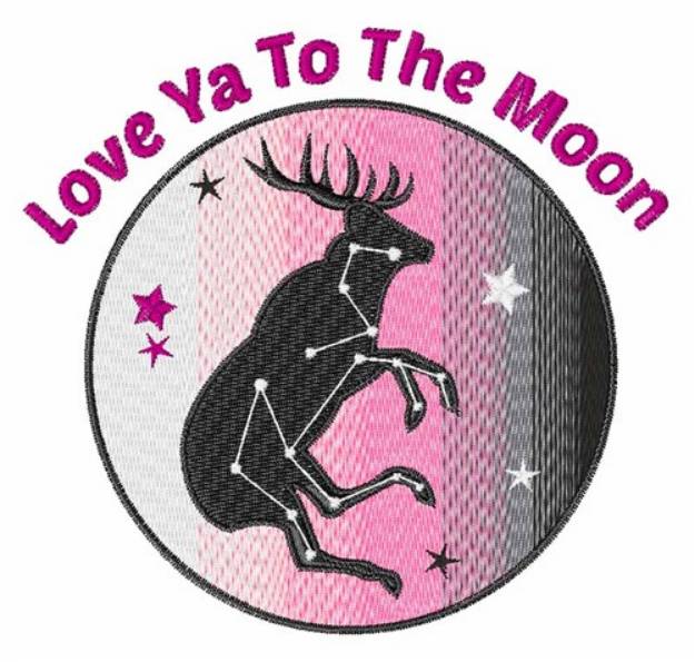 Picture of To The Moon Machine Embroidery Design