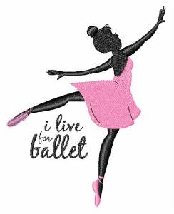 Picture of Live For Ballet Machine Embroidery Design