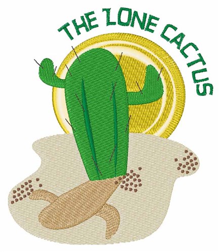 Lone Cactus Machine Embroidery Design