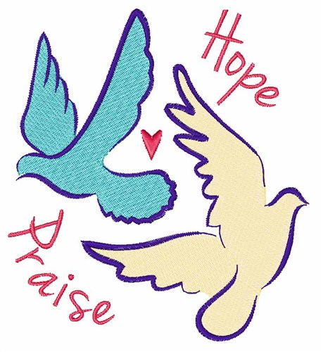 Hope Doves Machine Embroidery Design