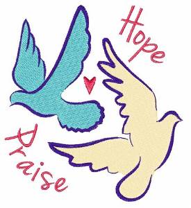 Picture of Hope Doves Machine Embroidery Design