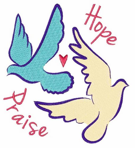Picture of Hope Doves Machine Embroidery Design