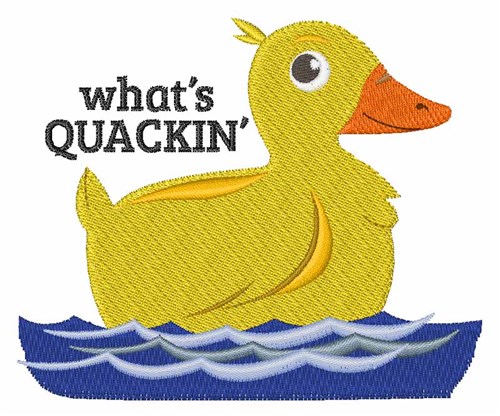 Whats Quackin Machine Embroidery Design
