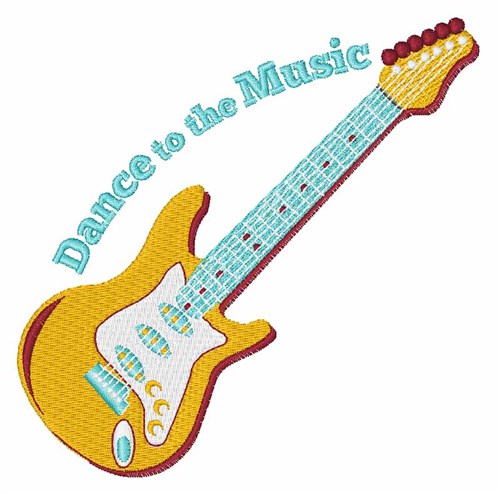 Dance Music Machine Embroidery Design