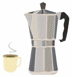 Picture of Coffee Pot Machine Embroidery Design